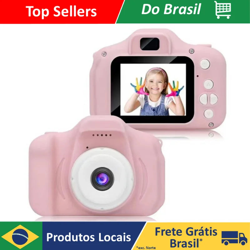 Câmera Digital Mini X2 para Crianças - Criatividade e Diversão em Suas Mãos!